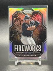 Jasson Dominguez [Silver] #F3 Baseball Cards 2023 Panini Prizm Fireworks Prices
