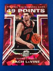 Zach LaVine [Red Cracked Ice] Basketball Cards 2019 Panini Contenders Optic Playing the Numbers Game Prices