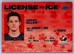 Nolan Allan [Red] Hockey Cards 2023 Upper Deck Team Canada Juniors License to Ice Prices