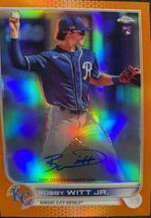 Bobby Witt Jr. [Orange] #RA-BW Baseball Cards 2022 Topps Chrome Rookie Autographs Prices