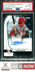 Bryson Stott #BS Baseball Cards 2020 Bowman Sterling Prospect Autographs Prices