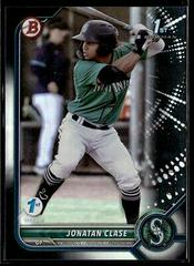 Jonatan Clase [Black Foil] #BPPF-118 Baseball Cards 2022 Bowman 1st Edition Prices