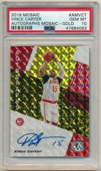 Vince Carter [Gold] Basketball Cards 2019 Panini Mosaic Autographs Prices