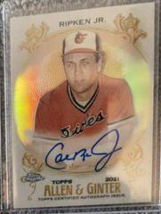 Cal Ripken Jr. [Orange Refractor] #AGA-CPJ Baseball Cards 2021 Topps Allen & Ginter Chrome Autographs Prices