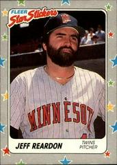 Jeff Reardon #46 Baseball Cards 1988 Fleer Star Stickers Prices