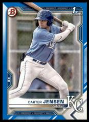 Carter Jensen [Blue] #BD-106 Baseball Cards 2021 Bowman Draft Prices