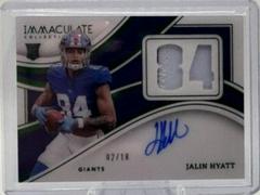 Jalin Hyatt #15 Football Cards 2023 Panini Immaculate Numbers Rookie Patch Autograph Prices