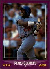 Pedro Guerrero #9 Baseball Cards 1988 Score Glossy Prices
