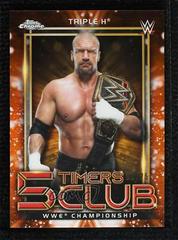 Triple H [Orange Refractor] #5T-18 Wrestling Cards 2021 Topps Chrome WWE 5 Timers Club Prices