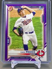 Cade Povich [Purple] #BD-104 Baseball Cards 2021 Bowman Draft Prices