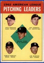 AL Pitching Leaders #8 Baseball Cards 1963 Topps Prices