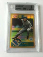 Ichiro [Gold Refractor] #63 Baseball Cards 2003 Topps Chrome Prices
