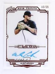Alec Marsh [Red Foil] #CA-AM1 Baseball Cards 2019 Leaf Trinity Clear Autograph Prices