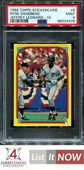 Ryne Sandberg, Jeffrey Leonard Baseball Cards 1988 Topps Stickercard Prices