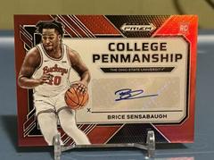 Brice Sensabaugh [Red] #CP-BRS Basketball Cards 2023 Panini Prizm Draft Picks College Penmanship Autographs Prices