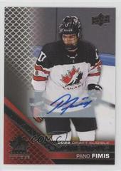 Pano Fimis [Autograph] #PM-30 Hockey Cards 2022 Upper Deck Team Canada Juniors Prospectus Momentous Prices