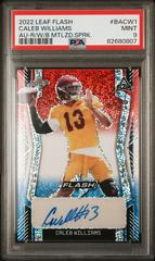 Caleb Williams [Metalized Sparkles Red White Blue] #BA-CW1 Football Cards 2022 Leaf Flash Autographs Prices