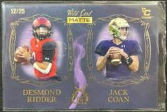 Desmond Ridder, Jack Coan [White Platinum] Football Cards 2022 Wild Card Matte Dueling Guns Prices