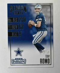 Tony Romo #1 Football Cards 2016 Panini Contenders Prices