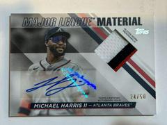Michael Harris II #MLMA-MH Baseball Cards 2024 Topps Major League Material Autograph Prices