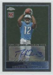 Derrick Williams [Autograph] Football Cards 2009 Topps Chrome Prices