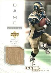 Marshall Faulk Football Cards 2001 Upper Deck Pros & Prospects Game Jersey Prices
