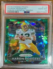 Aaron Rodgers [Green Crystal Prizm] #112 Football Cards 2015 Panini Prizm Prices