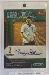 Bryan Robson [Green Wave] Soccer Cards 2022 Panini Prizm World Cup International Ink Autograph Prices