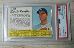 Sandy Koufax [Hand Cut] Baseball Cards 1962 Jell O Prices