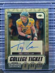 Trey Lance [Autograph Campus Ticket] #103C Football Cards 2021 Panini Contenders Draft Picks Prices