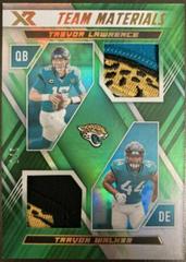 Trevor Lawrence, Travon Walker [Green] #TM-19 Football Cards 2022 Panini XR Team Materials Prices