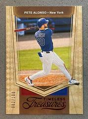 Pete Alonso [Red] Baseball Cards 2021 Panini Chronicles Timeless Treasures Prices