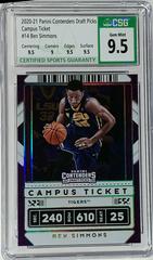 Ben Simmons [Campus] Basketball Cards 2020 Panini Contenders Draft Picks Prices