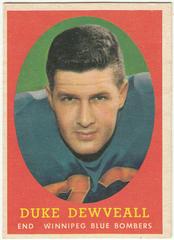Duke Dewveall Football Cards 1958 Topps CFL Prices