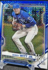 Bobby Witt Jr. [Blue Refractor Mega Box Mojo] Baseball Cards 2021 Bowman Chrome Prospects Prices