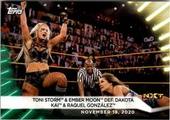 Toni Storm Betrays Ember Moon [Green] Wrestling Cards 2021 Topps WWE Women's Division Prices