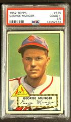 George Munger #115 Baseball Cards 1952 Topps Prices