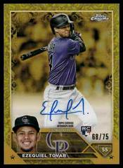 Ezequiel Tovar [Yellow] #CGA-ET Baseball Cards 2023 Topps Gilded Collection Chrome Gold Etch Autographs Prices