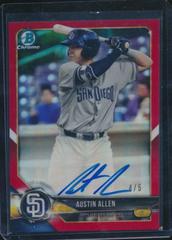 Austin Allen [Red Refractor] #BCPA-AAL Baseball Cards 2018 Bowman Chrome Prospects Autographs Prices