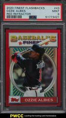 Ozzie Albies [Red Refractor] #43 Baseball Cards 2020 Topps Finest Flashbacks Prices