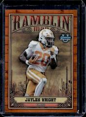 Jaylen Wright [Orange] #RM-12 Football Cards 2023 Bowman Chrome University Ramblin' Man Prices