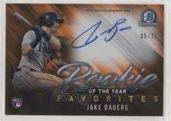 Jake Bauers [Orange Refractor] Baseball Cards 2019 Bowman Chrome Rookie Autographs Prices