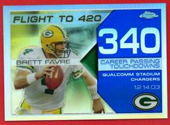 Brett Favre [Blue Refractor] Football Cards 2007 Topps Chrome Brett Favre Collection Prices
