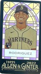 Julio Rodriguez [Mini Stained Glass] #313 Baseball Cards 2022 Topps Allen & Ginter Prices