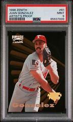 Juan Gonzalez [Artist's Proof] #61 Baseball Cards 1996 Zenith Prices