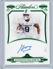 Kenneth Walker III [Horizontal Patch Autograph Emerald] Football Cards 2022 Panini Flawless Collegiate Prices