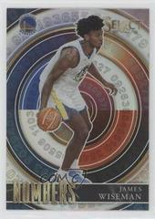 James Wiseman [Silver] #8 Basketball Cards 2020 Panini Select Numbers Prices