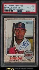 Francisco Lindor #FL Baseball Cards 2017 Topps Heritage Real One Autographs Prices