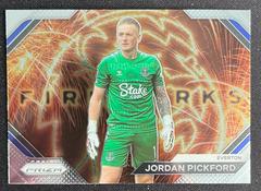 Jordan Pickford #17 Soccer Cards 2023 Panini Prizm Premier League Fireworks Prices