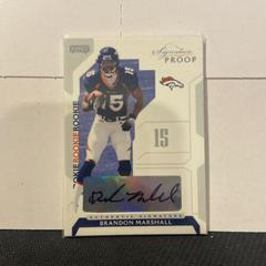 Brandon Marshall [Signature Proof Silver] Football Cards 2006 Playoff NFL Playoffs Prices